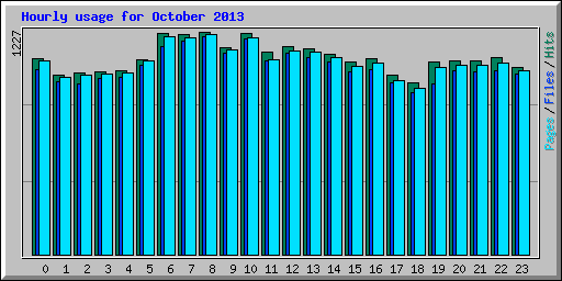 Hourly usage for October 2013