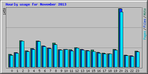 Hourly usage for November 2013