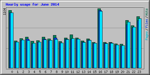 Hourly usage for June 2014
