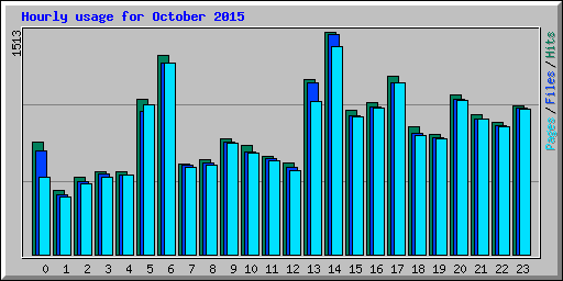 Hourly usage for October 2015