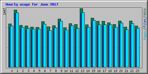 Hourly usage for June 2017