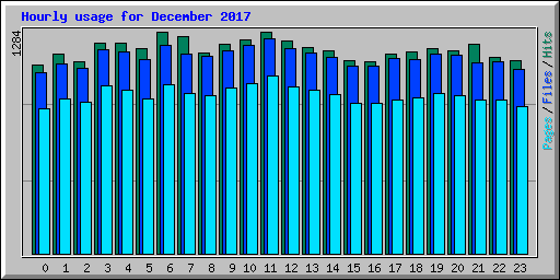 Hourly usage for December 2017